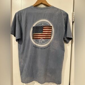 Men’s vintage feel Comfort wash Ducks Unlimited Flag T Shirt medium